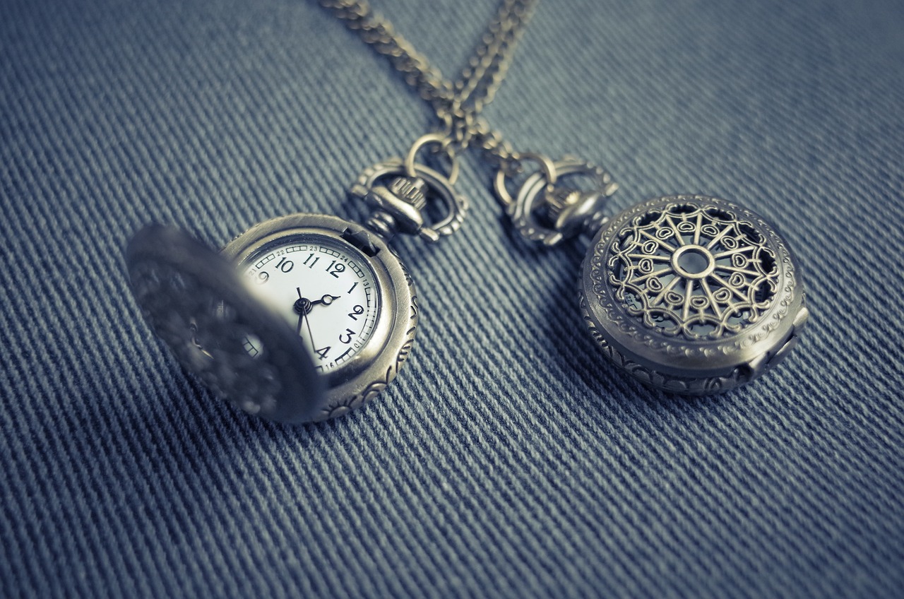 a locket that opens to reveal a watch