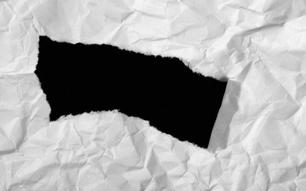 scrap of black fabric