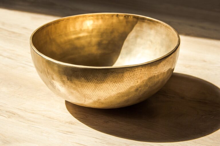 a golden singing bowl