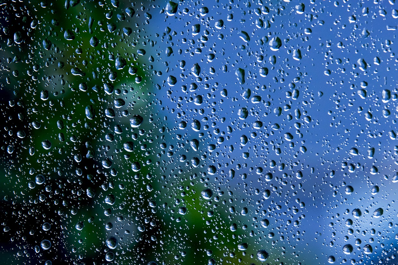 raindrops on glass