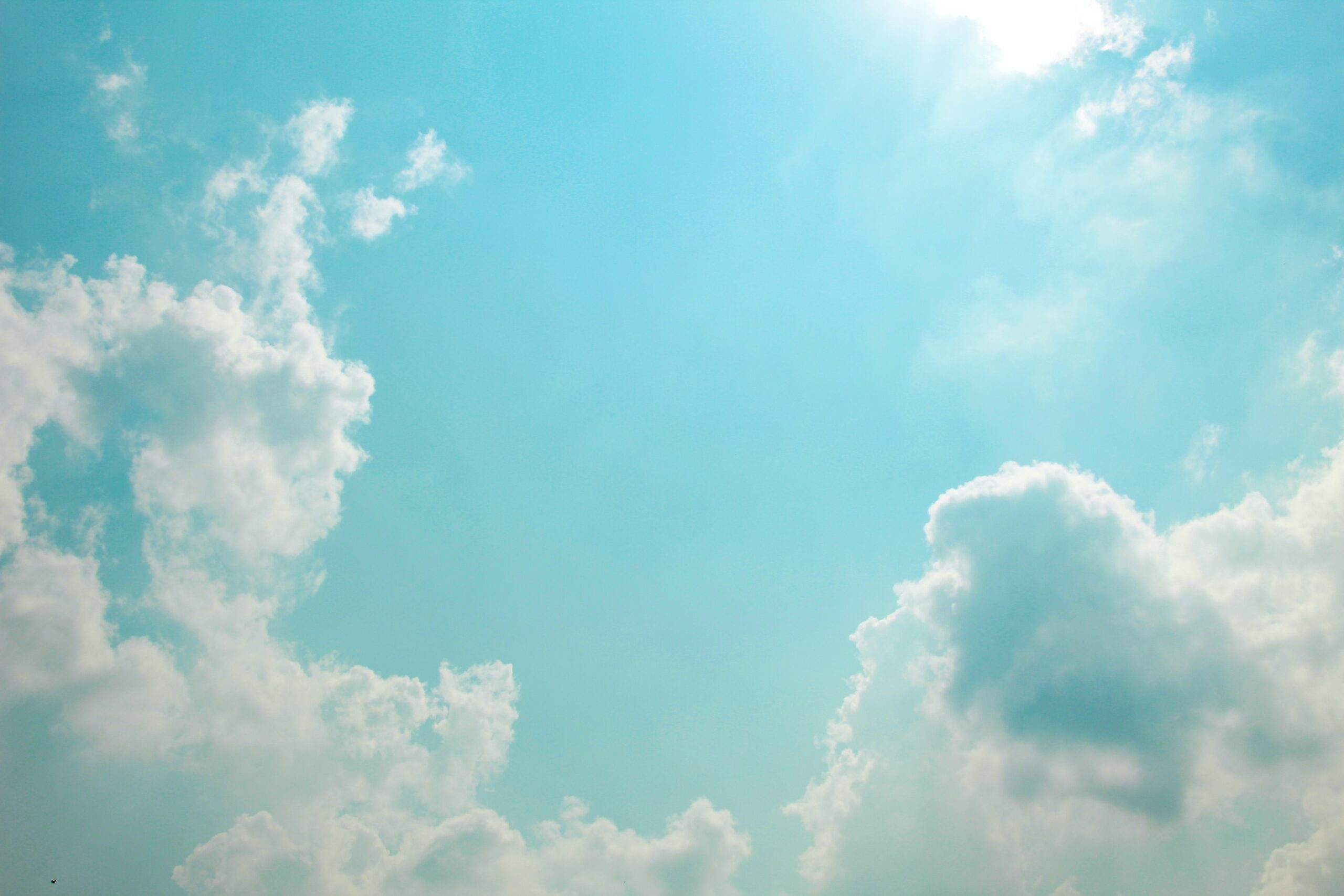 light blue sky with clouds