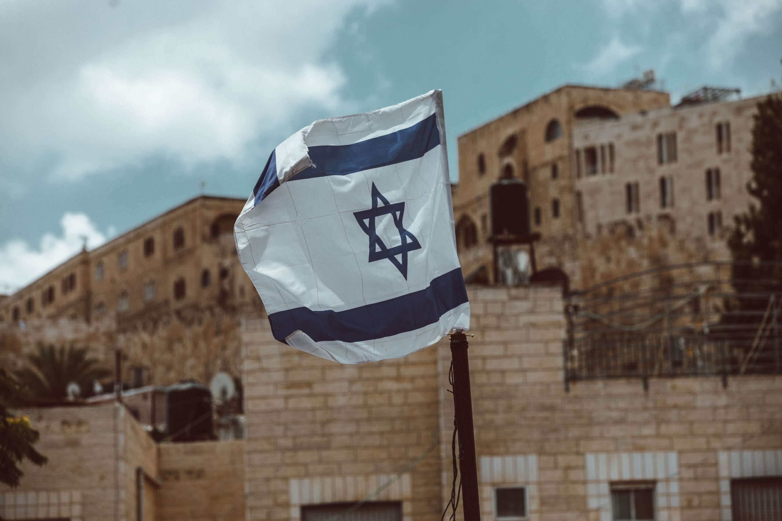 An Israeli flag over Jerusalem