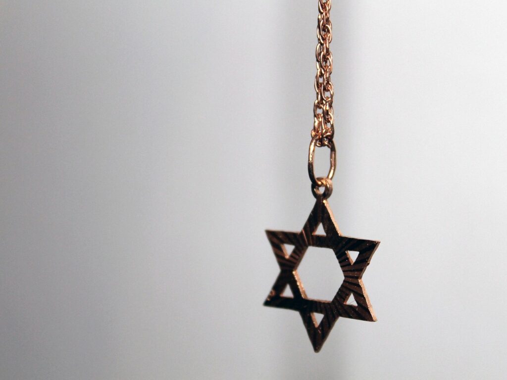 a star of David on a chain