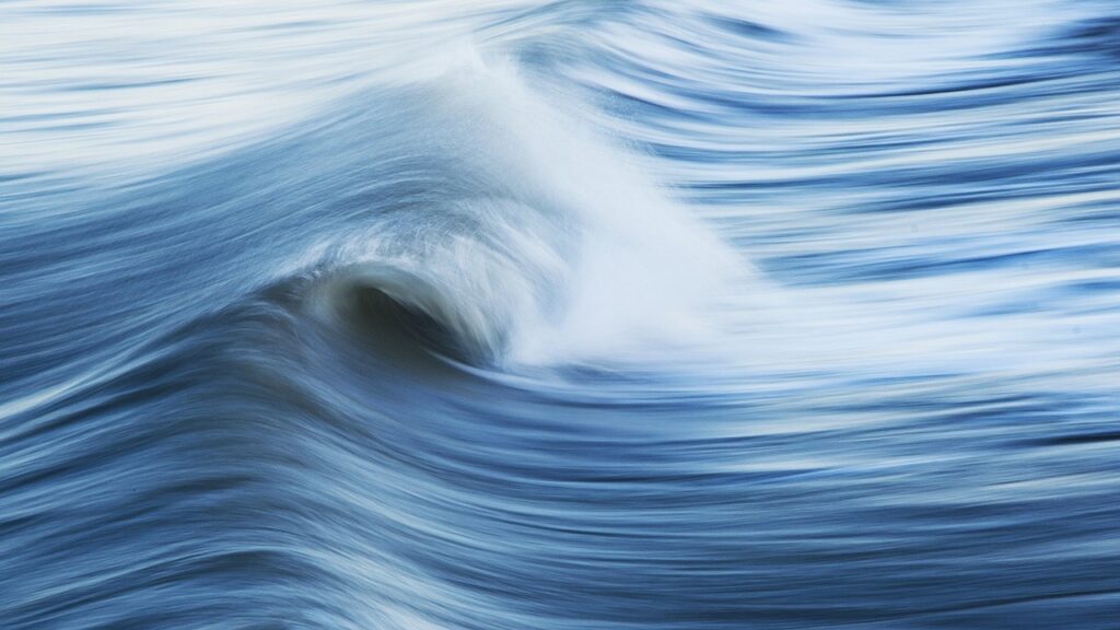 a blue ocean wave