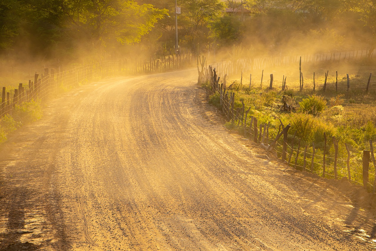 a dusty road