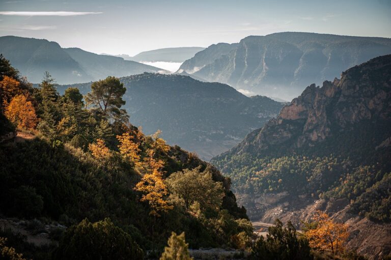 a landscape of gray and brown mountains