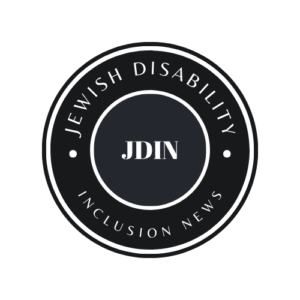 Black circular logo with Jewish Disability Inclusion News and initials JDIN in the center.