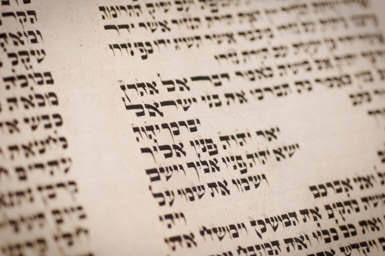 photo of where the priestly blessing appears in the torah scroll