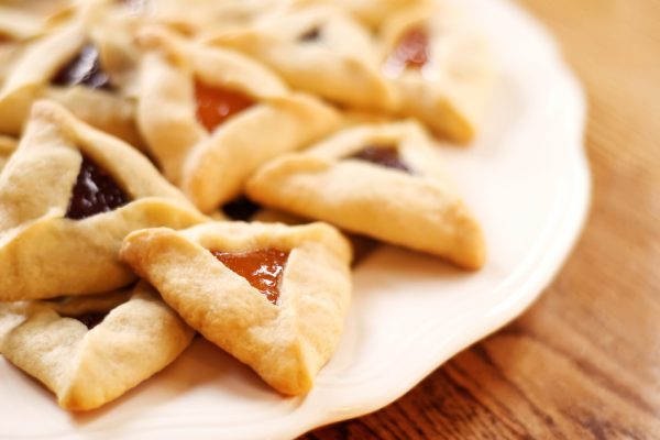 a plate full of hamantashen