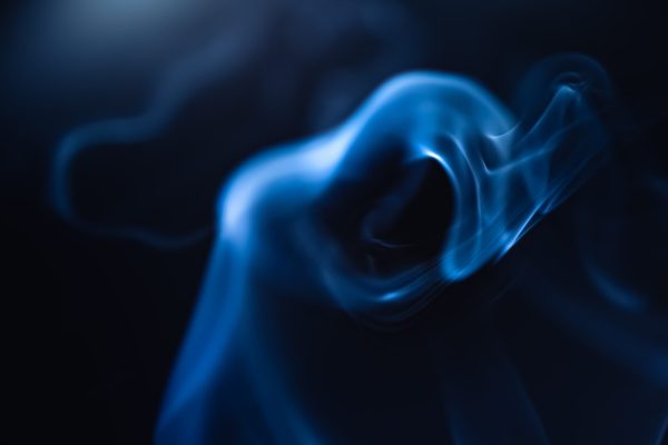 abstract blue smoke shape