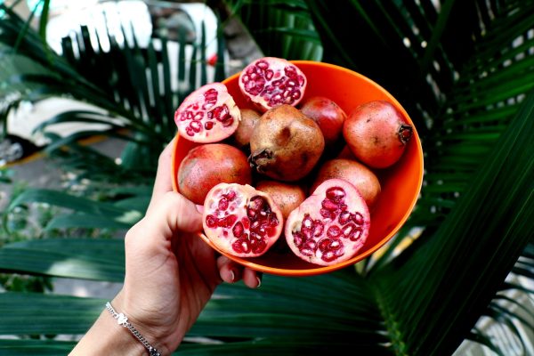 bowl of pomegranates