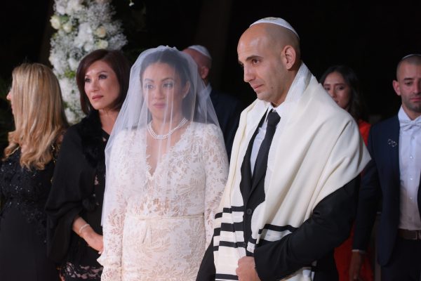 bride and groom at wedding