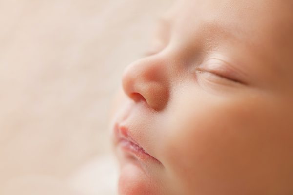 closeup baby face