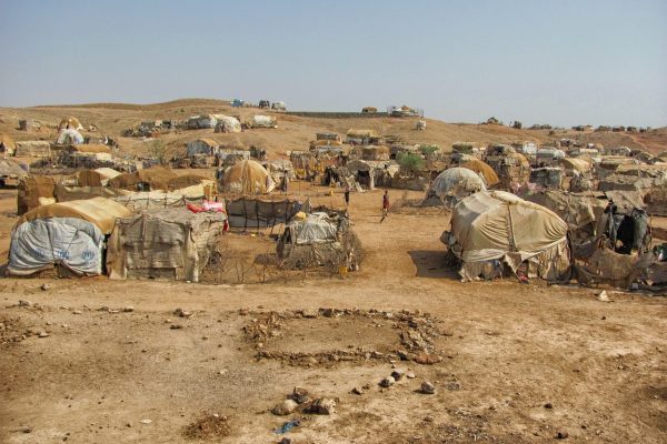 tents camped in the desert