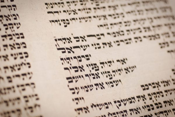 photo of where the priestly blessing appears in the torah scroll