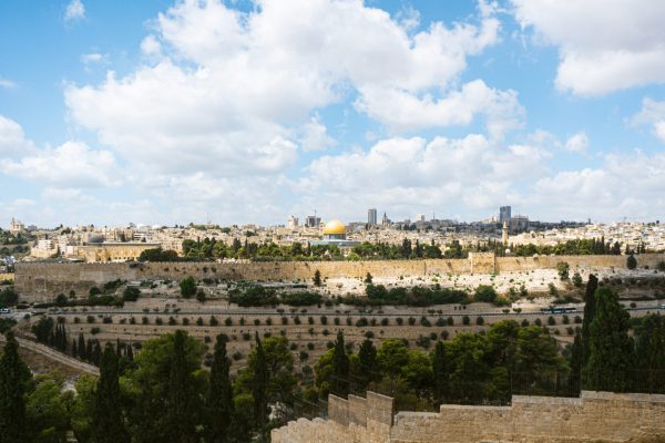 Clouds above the city of Jerusalem