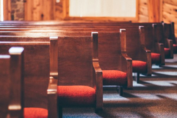 rows of empty pews