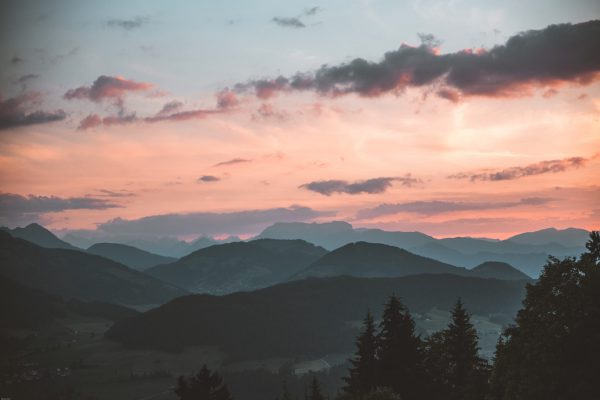 sunrise over the mountains