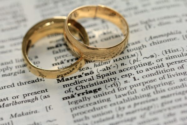 two wedding rings