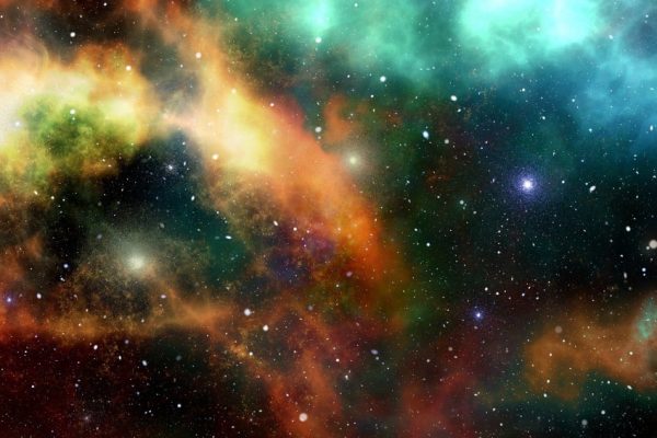 swirling colors representing the universe