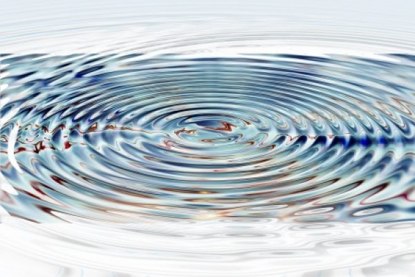 circular ripples in a pool of water